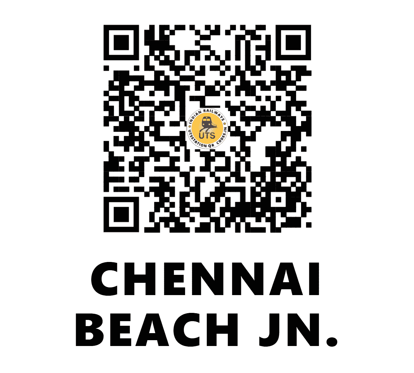 UTS QR Code for CHENNAI BEACH JN. - MSB (SR - TAMIL NADU)